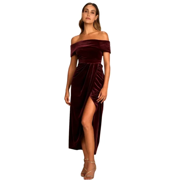 lulus velvet maxi dress Navy Blue Velvet Long Sleeve Maxi Dress | Womens | 3X (Available in 1X, XXS, XS, S, M, L) | 100% Polyester